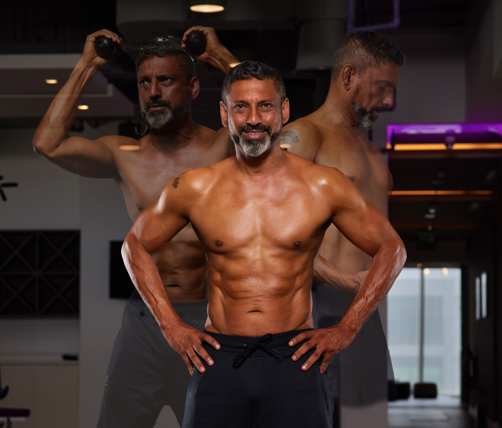 In shape middle aged man