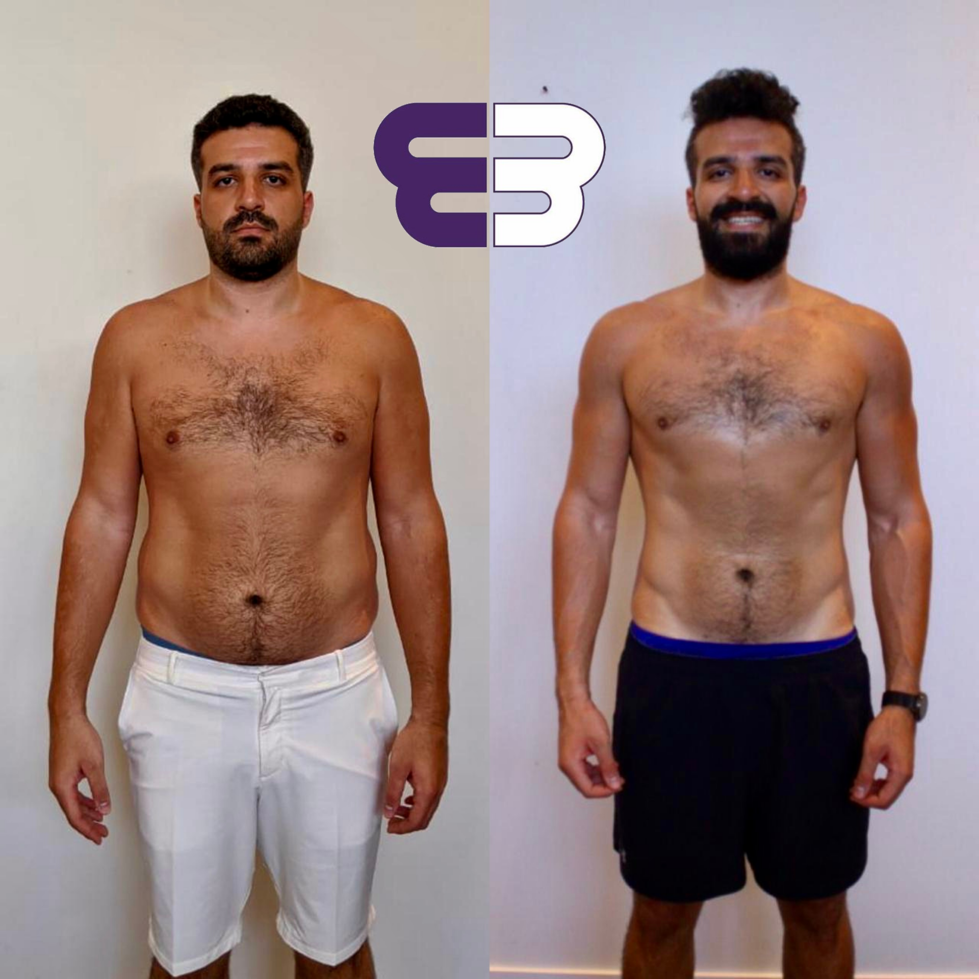 ahmed's body transformation says before and after