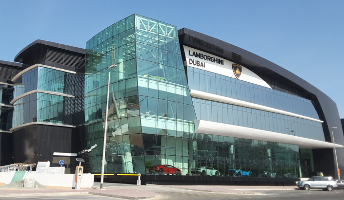 Lamborghini buiding in Dubai