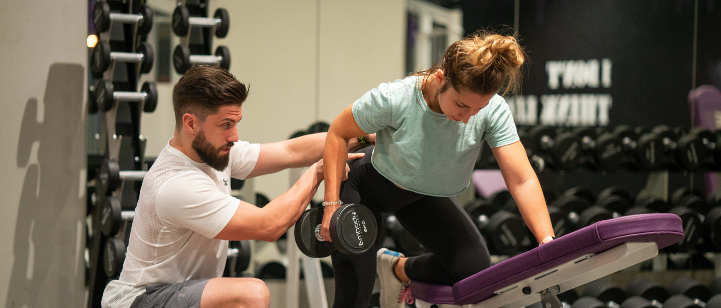 trainer with trainee on bench