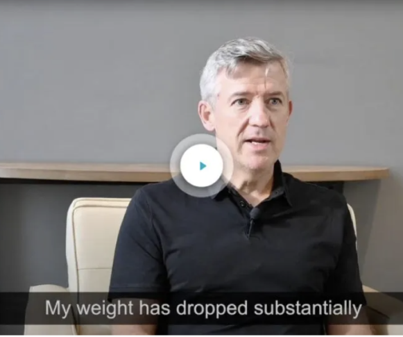 video of man explaining his body transformation