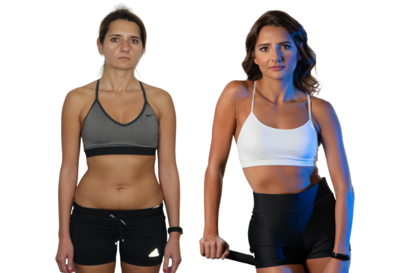 a transformation result of a young female