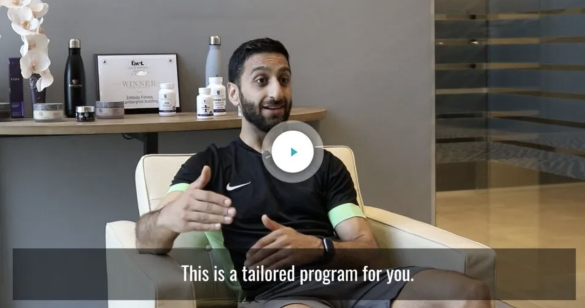 an embody client is sharing his experiences working with embody