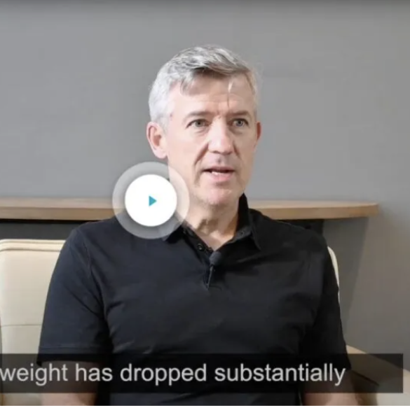 a client is sharing his happy experiences with embody fitness