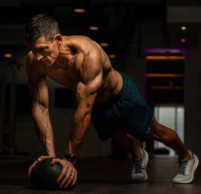 man doing push ups
