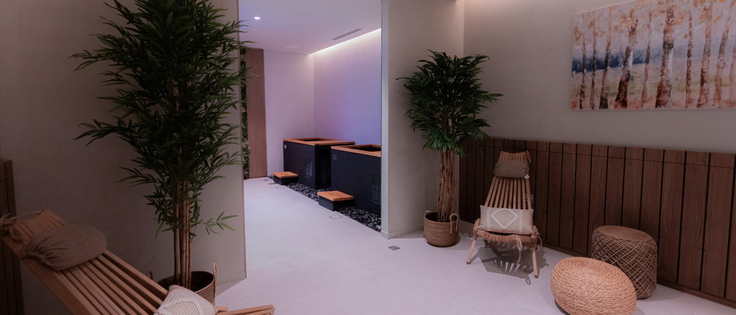 embody fitness's interior with infrared sauna
